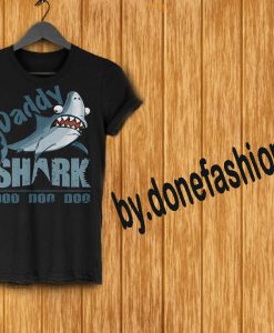 Daddy shark black shirt