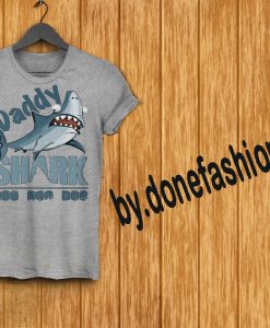 Daddy shark grey shirt