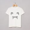 Face Cat Print T-shirt