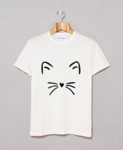 Face Cat Print T-shirt
