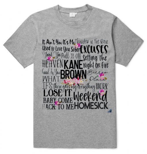 Kane Brown Songs Concert Fan T-Shirt