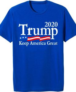 Trump 2020 Keep America Great USA Flag blue
