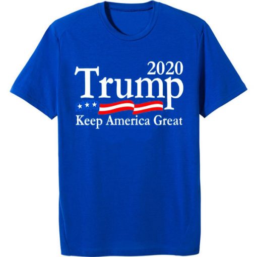 Trump 2020 Keep America Great USA Flag blue
