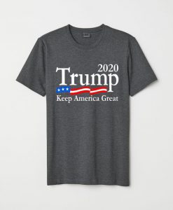 Trump 2020 Keep America Great USA Flag grey