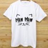White Smiley Cat Print T-shirt