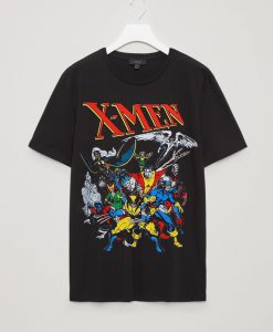 X-Men Classic Heroes on Black T-Shirt