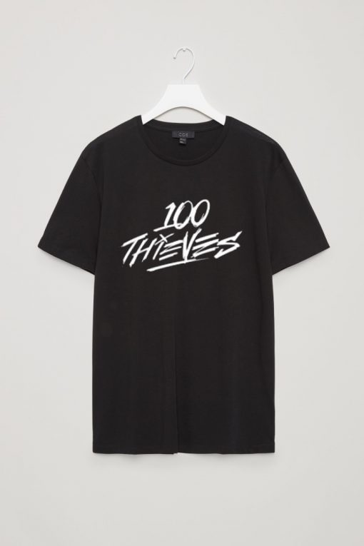 100 Thieves White Letter T Shirt