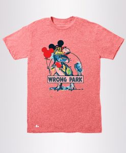 Funny Dinosaur Wrong Park pink vintage Tshirt