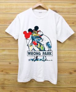 Funny Dinosaur Wrong Park white Tshirt