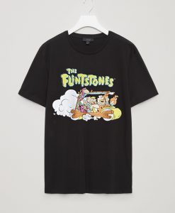 Hanna-Barbera Men's The Flintstones Black T-Shirt