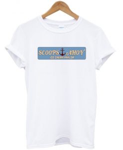 Scoops Ahoy Ice Cream Parlour Retro T Shirt