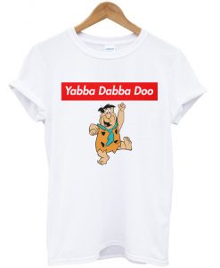 The Flintstones Fred Yabba Dabba Doo T-Shirt white