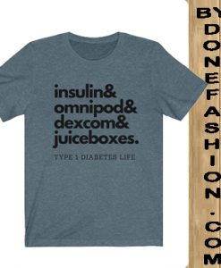Type 1 Diabetes Unisex blue vintage T-shirt