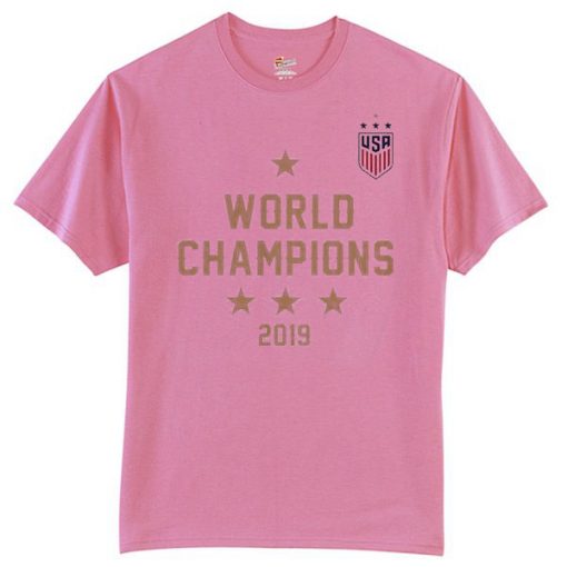 World Champions United States Women’s Soccer Cup 2019 pink T Shirt