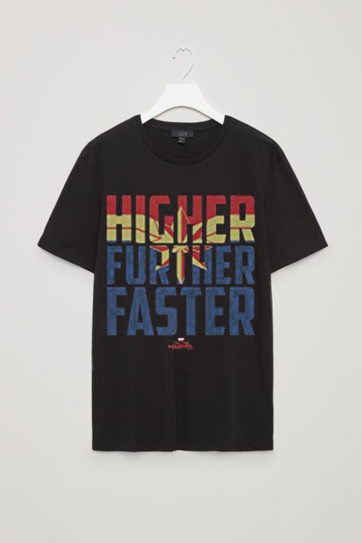 Captain Marvel Movie Higher Further Faster Premium T-Shirt
