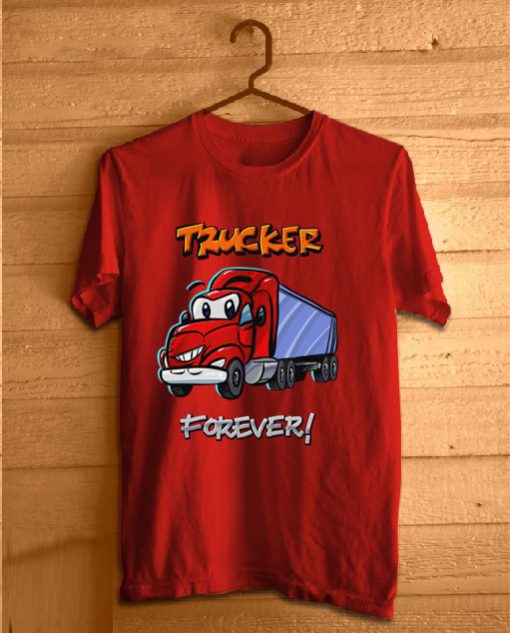 Cartoon Truck Young Red T-Shirt