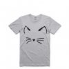 Cat Shirt Kitty Kitten T Shirt Light Grey