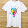 Color Painted Bulb Design T shirt