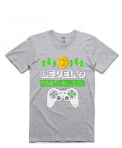Funny 9 Year Old Gamer Birthday Grey T-Shirt