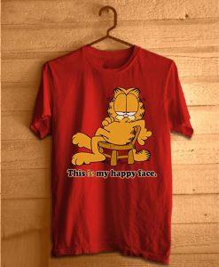 Garfield Happy Face Juvy T-Shirt In Red