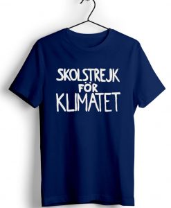 Greta Thunberg Blue Naval T-Shirt