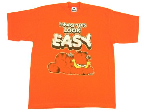 I Make Easy Garfield orange T-Shirts