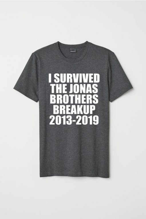 I Survived The Jonas Brothers Breakup 2013-2019 Grey Tshirts
