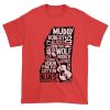 Mississippi Delta Blues map light Red Tee