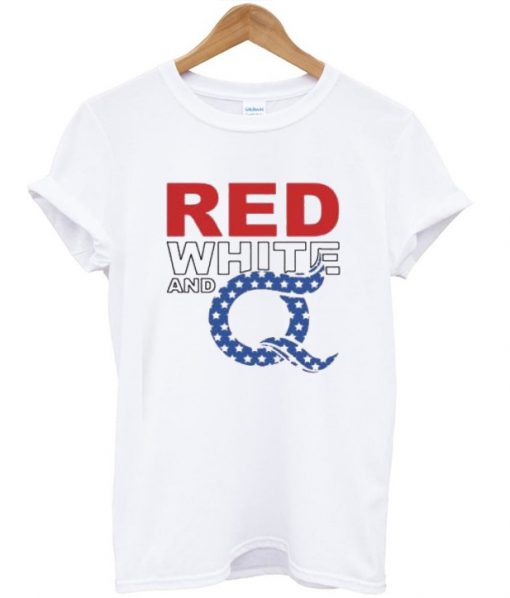Qanon Red White and Q Men's White T-Shirt