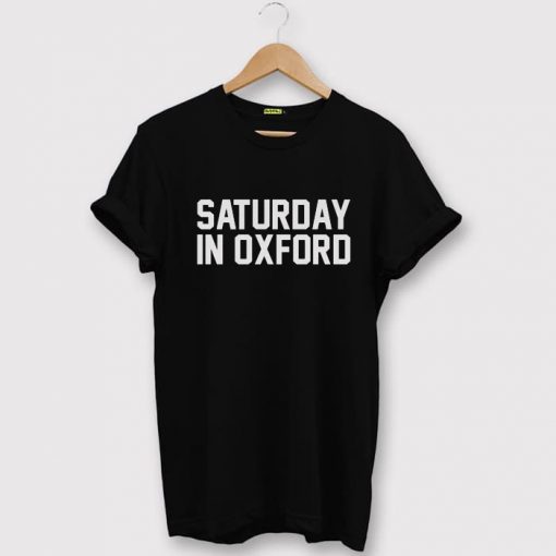 Saturday in Oxford Football Black T-Shirt