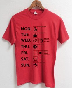 Sheldonian Calendar Red Tshirts