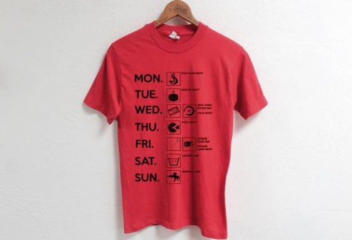 Sheldonian Calendar Red Tshirts