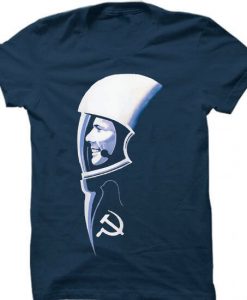 Yuri Gagarin Vintage Soviet Blue T-Shirt