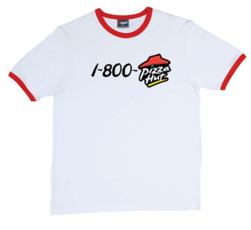 1-800-pizza hut ringer t shirts