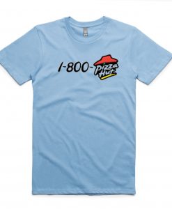 1-800-pizza hut unisex blue sea t shirts