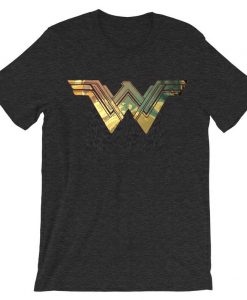 Details zu Wonder Woman Justice League Gold Metallic Grey Asphalt tees