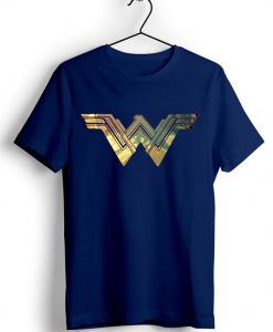 Details zu Wonder Woman Justice League Gold Metallic Blue Navy