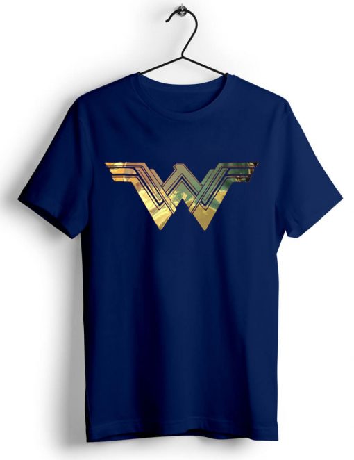 Details zu Wonder Woman Justice League Gold Metallic Blue Navy