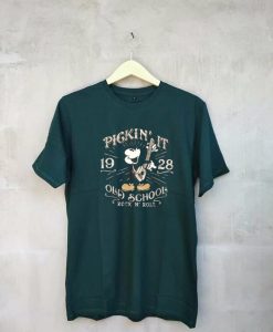 Disney Mickey Mouse Old School Rock N’ Roll T Shirt Green