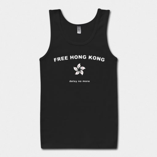 Free Hong Kong Delay No More black tank top