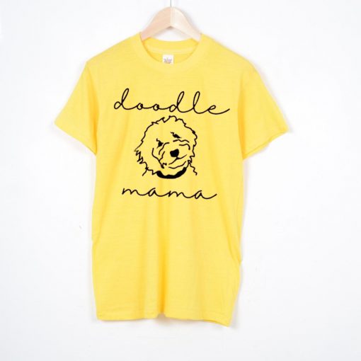 Golden Doodle Mama T-shirt Yellow