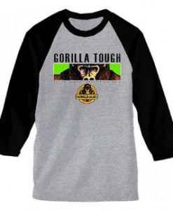 Gorilla Tough white baseball grey balck sleeves shirts