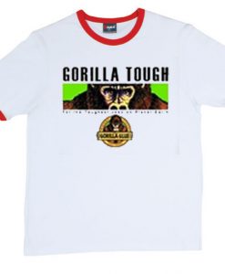Gorilla Tough white red ringer tees