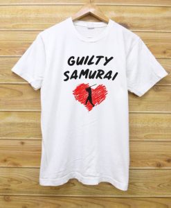 Guilty Samurai Funny Japanese White T-Shirt