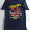 Jurassic Park Movie Universal Studios Unisex Blue T shirts