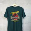 Jurassic Park Movie Universal Studios Unisex Green T shirts