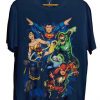Justice League Original Action styels Blue NavyT Shirt