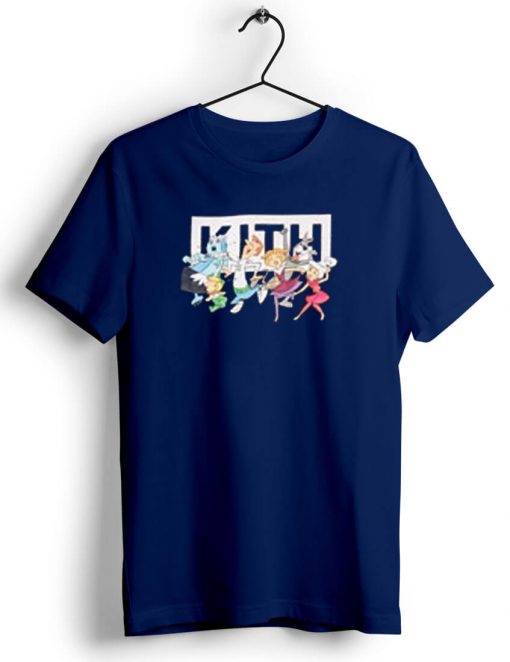 Kith In Bloom Classic Logo Unisex Blue Navy tshirts