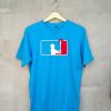 New York Baseball Team Fan T Neon Blue Shirt