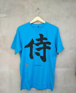 Samurai Black Japanese Blue Tshirts